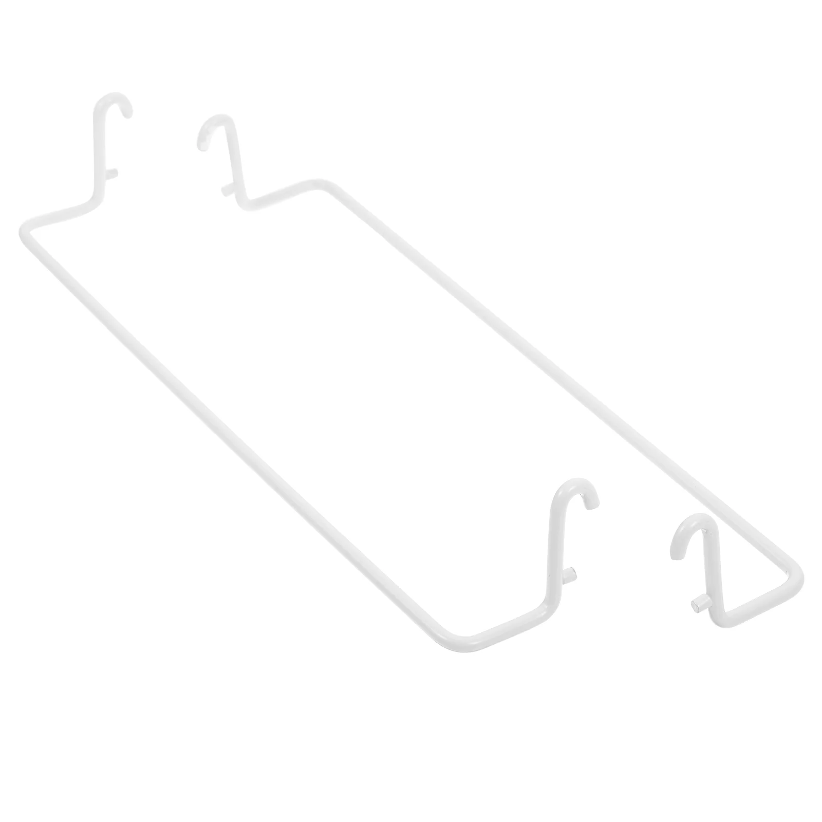 

2 Pcs Peg Board Pegboard Paper Towel Holder Hooks Rack Stainless Extendable Organizers White Holders for
