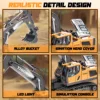 1/20 Remote Control Excavator 11 Channel RC Excavator Truck Toys 2.4Ghz Construction Vehicles with Metal Shovel Rotation for Kid 6