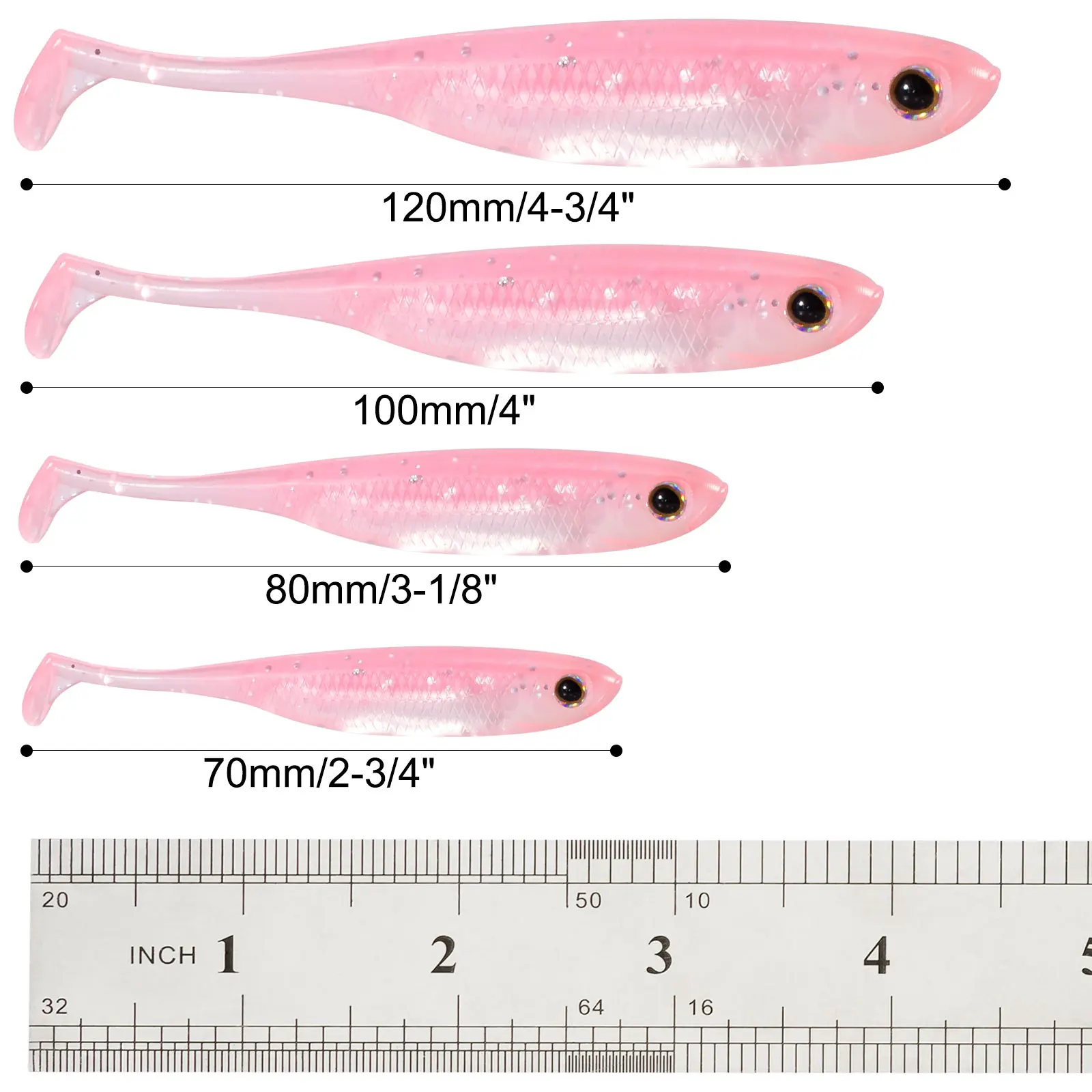 Dr.Fish Esche Da Pesca Morbide A Coda Di Pagaia, Esche Da Pesca Per