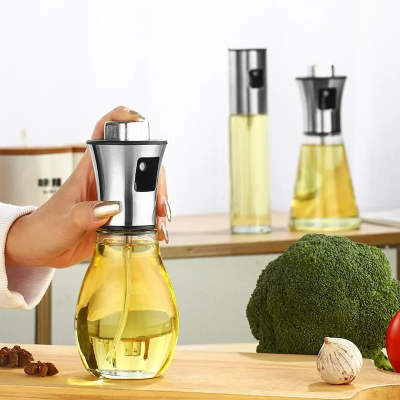 304 Stainless Steel Barbecue Glass Mixing Condiment Bottle Vinegar Soy Sauce Spray Oiler Seasoning Condiment Bottle