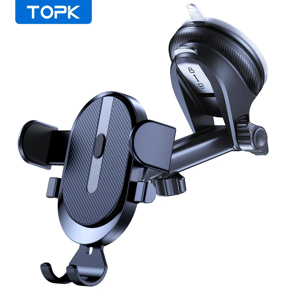 Car Phone Holder [Upgraded Suction & Clip] Rotatable Universal Mobile Phone Moun