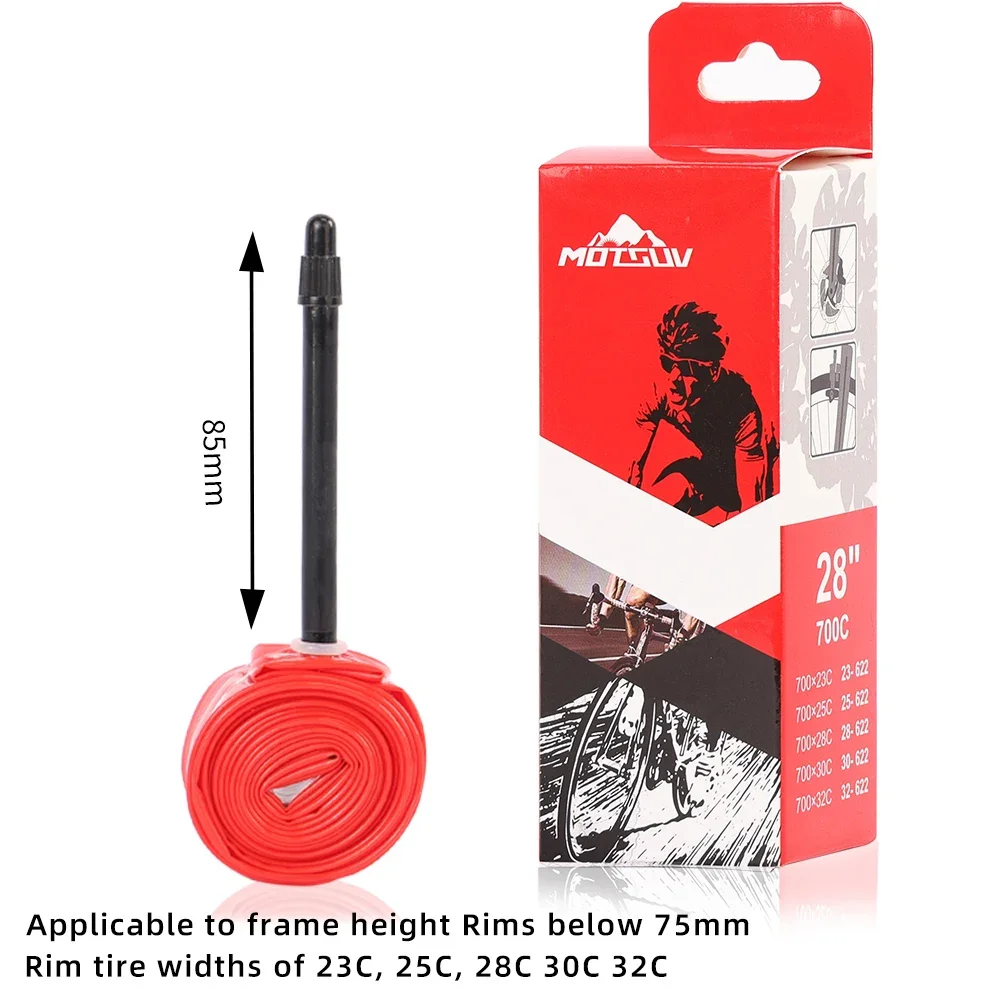MOTSUV Ultralight TPU Road Bicycle Inner Tube with French Valve