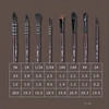 GIORGIONE，10pcs Master levePaint Brush, Squirrel Hair Watercolor Brush Set, High-end Brush Curtain, Matte Leather 3
