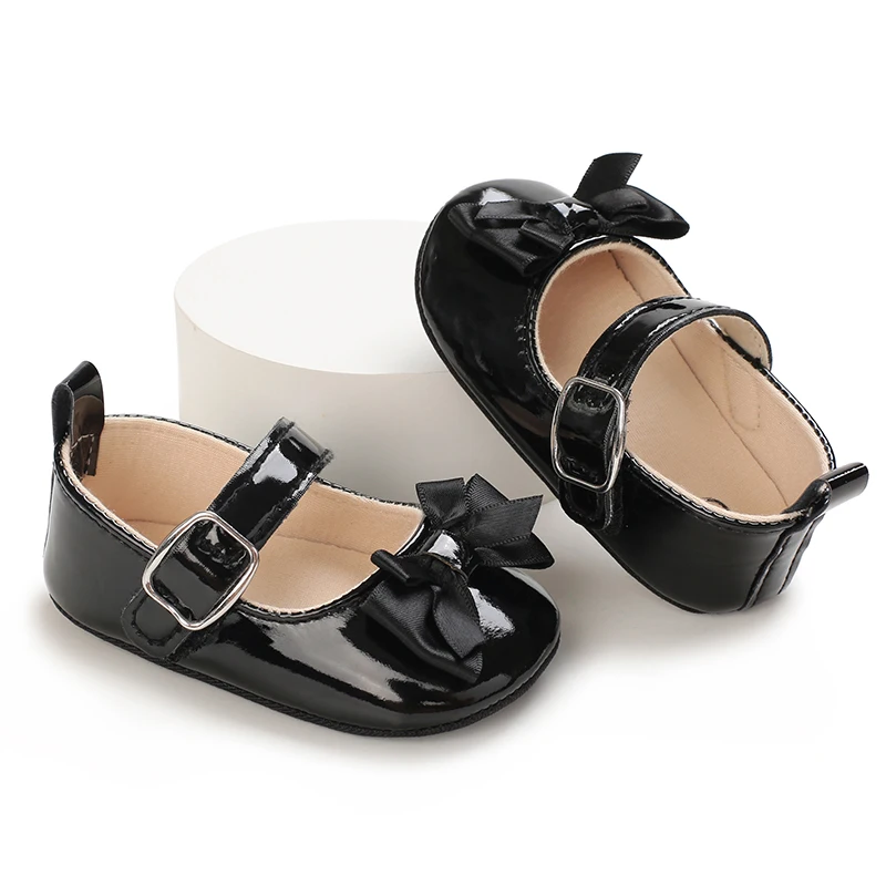 Spring And Autumn Cute Bow Soft Rubber Bottom Anti slip Princess Shoes 0-18M Newborn Casual Walking Shoes
