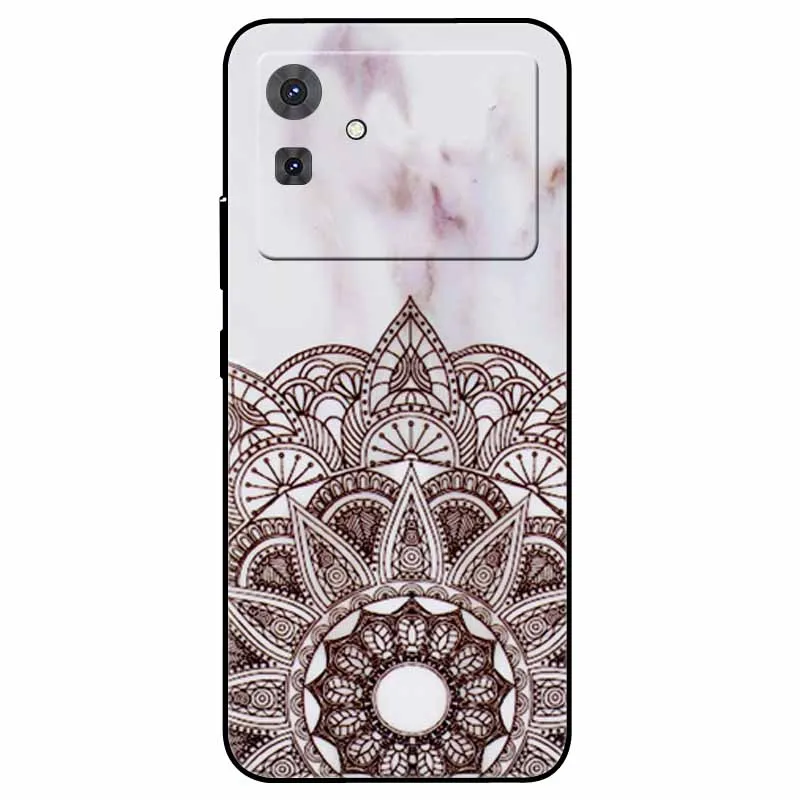 Floral Marble Silicone TPU Soft Phone Case with Cool Print Design