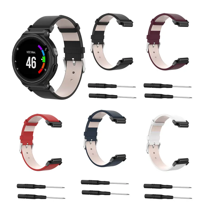 

Watch Leather Strap Accessories for Garmin220 230 235 630 620 735 Adjustable Wrist Strap Smart Watch Detachable Strap