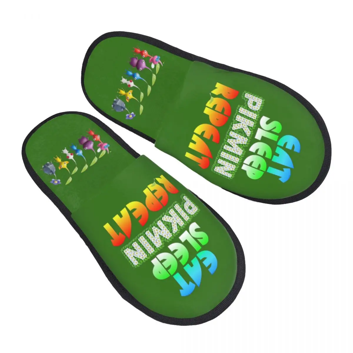 

Pikmin Winter Home Cotton Slippers Living Room Cute Cartoon Soft Household Fur Slippers Slides Non-slip
