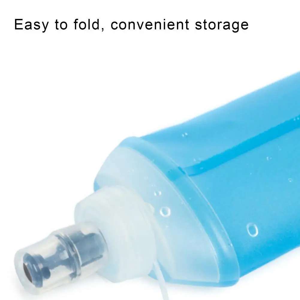 150/250/500ml Water Bottle Folding TPU Flask Food Grade BPA Free Collapsible Water Bottle Outdoor Sports Hydration