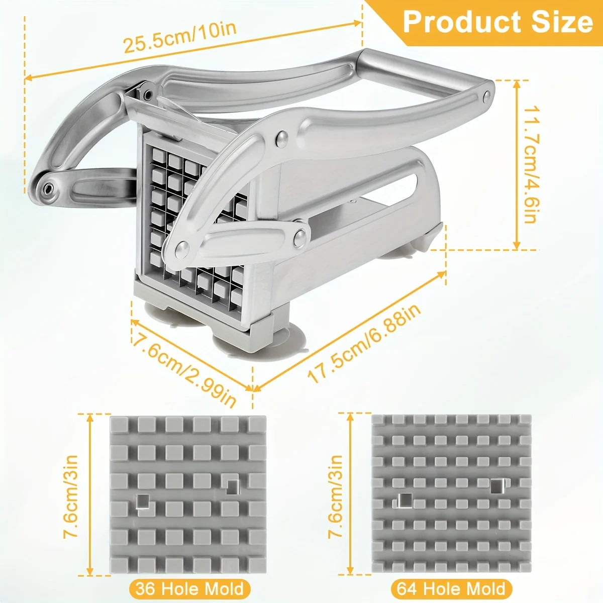 1 piece French fry cutting machine stainless steel splitter for quick cutting of potatoes cucumbers carrots
