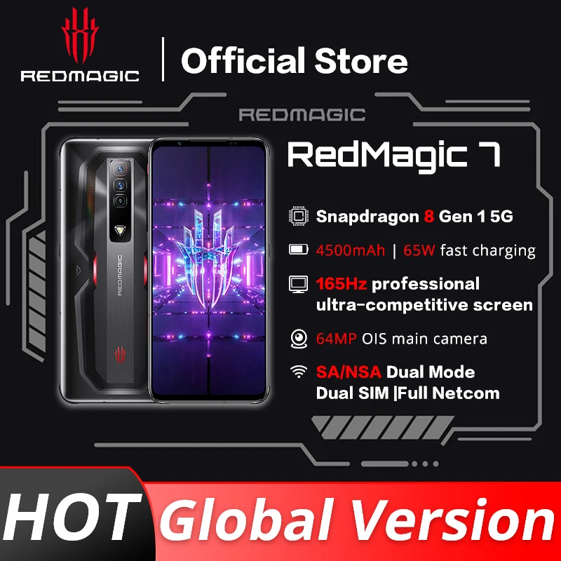 Global Version Redmagic 7 5G Snapdragon 8 Gen 1 Octa Core 6.8 inch