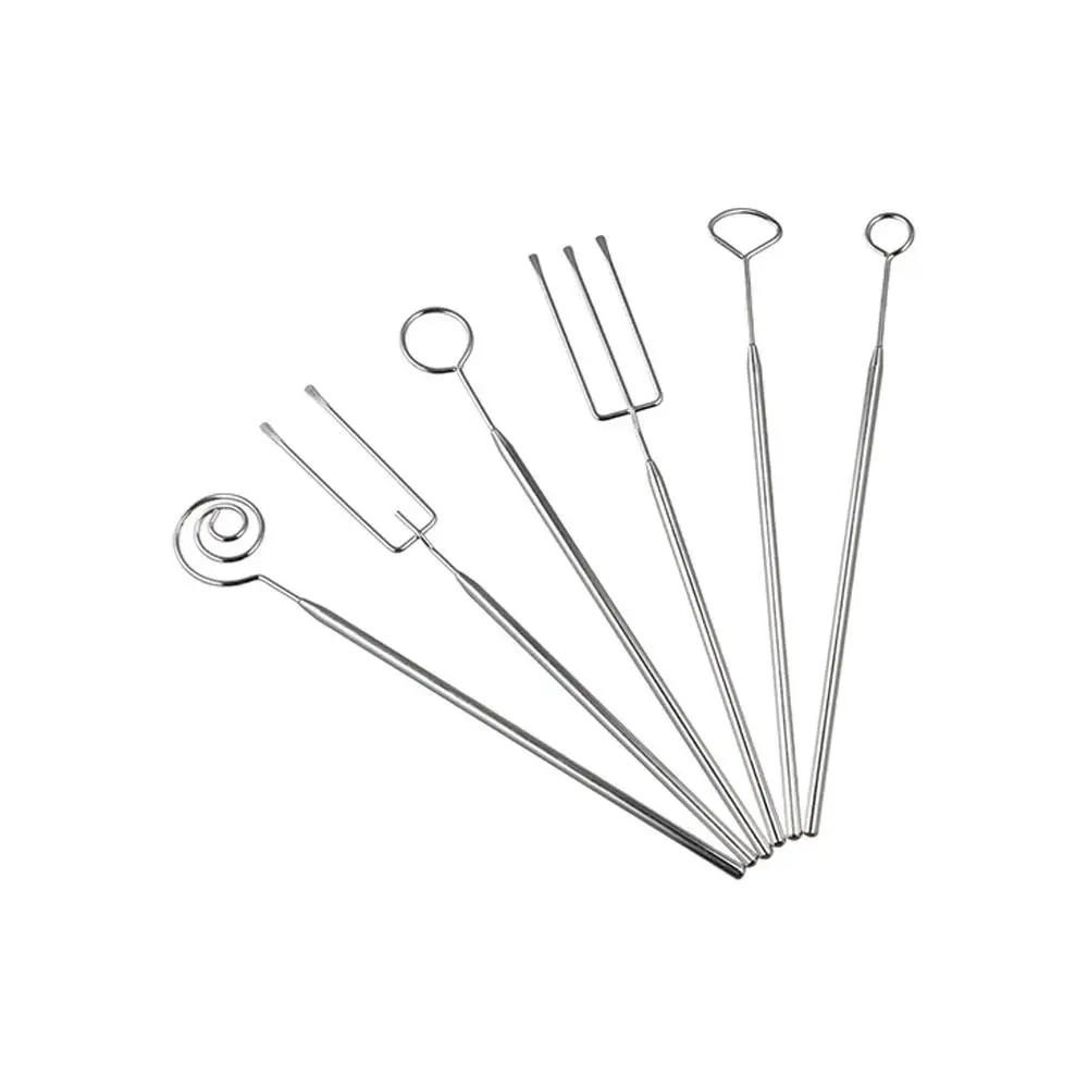Chocolate Dipping Fork Stainless Steel Chocolate Dipping Fork Silver Irregular Shaped Cheese Fondue Fork Long Handle Rustproof