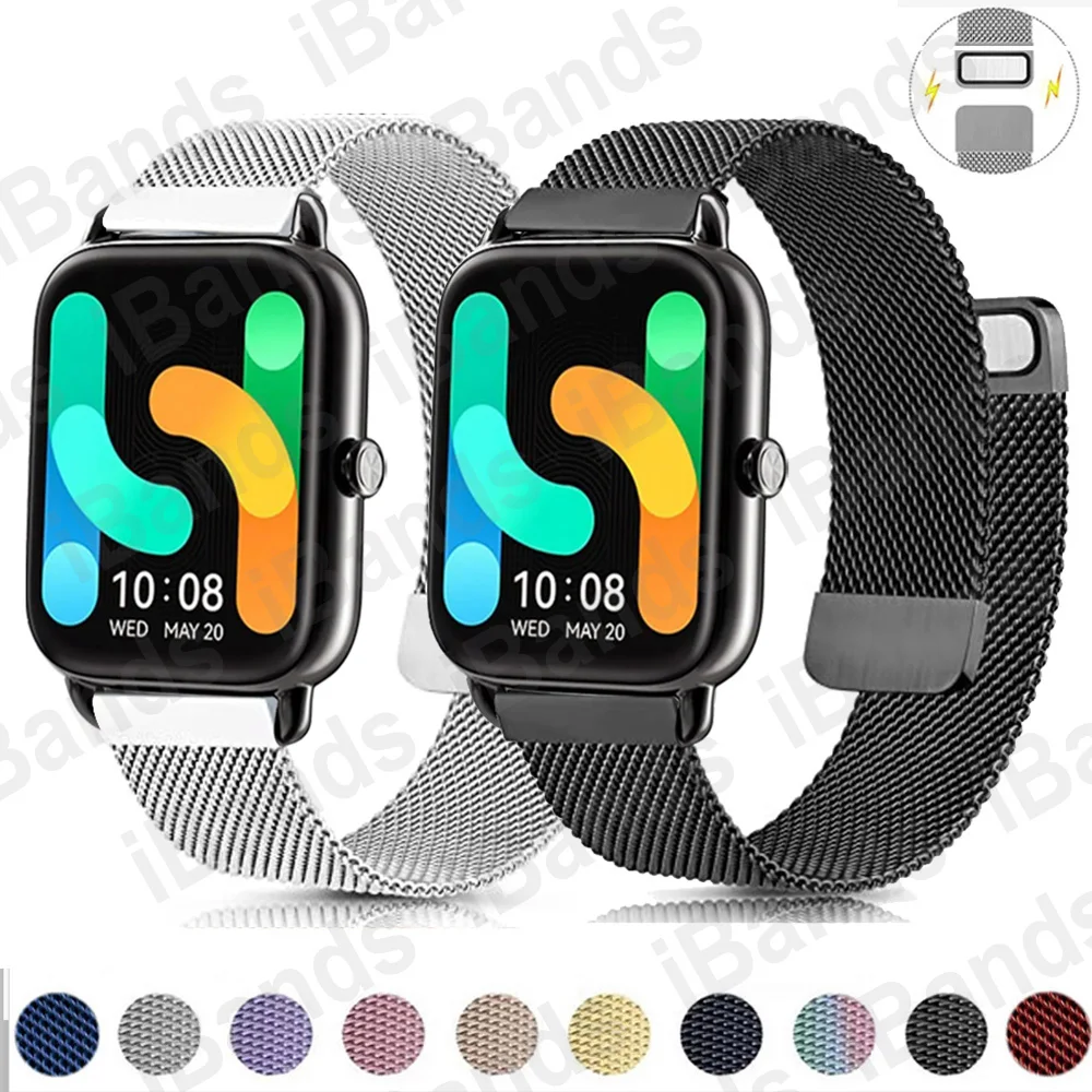 

Magnetic Strap for Haylou RS 4 Plus Stainless Steel Bracelet RS3 GST Metal Watch Band RT Wrist Belt Replacement Accessories
