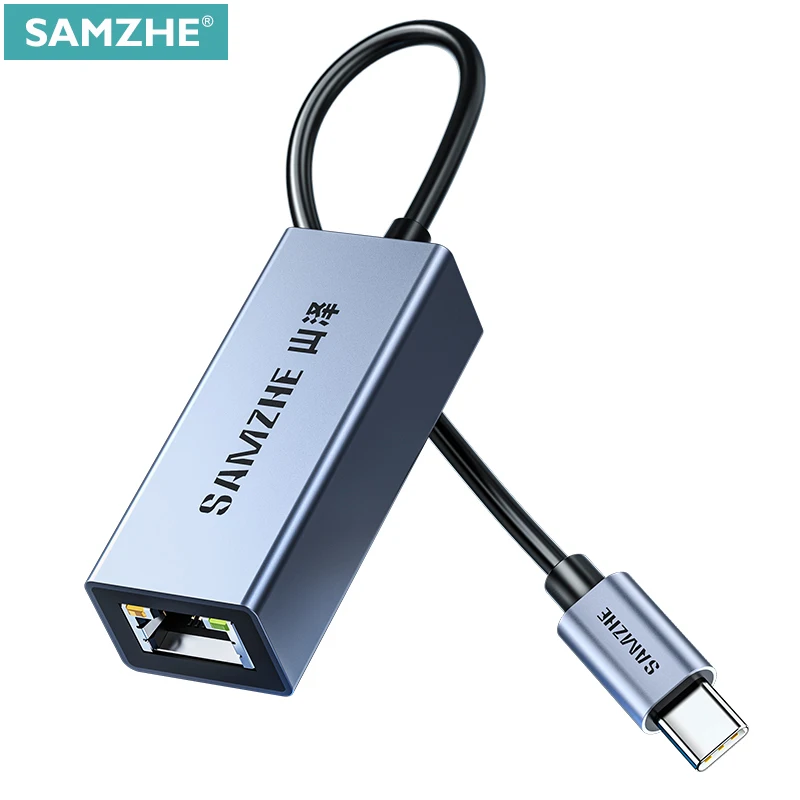 SAMZHE USB C to Adapter Aluminum Gigabit USB C Adapter for