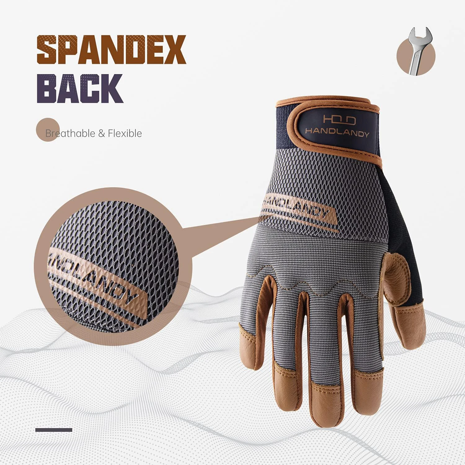 Breathable Soft Cowhide Gloves for Mechanic Working