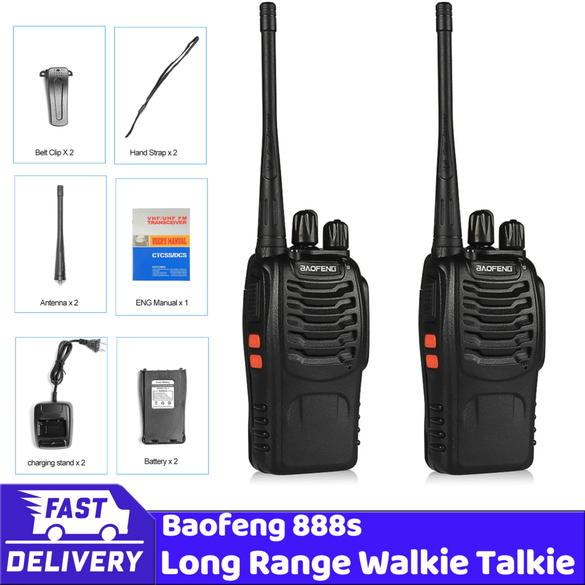 

Factory wholesale Baofeng BF-888S VOX walkie talkie 888s UHF 400-470MHz Channel Portable two way radio 16 communication channels