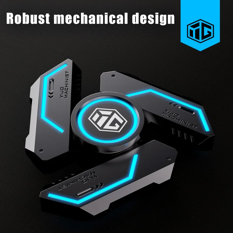 Fidget Spinner Alloy Luminous Light EDC Hand Gyroscope Stress Toys R188 Silent Bearing for Adults Male Christmas Gift sensory fidget toy anti stress toy fidget toy fingertip gyroscope toy finger sensory toy