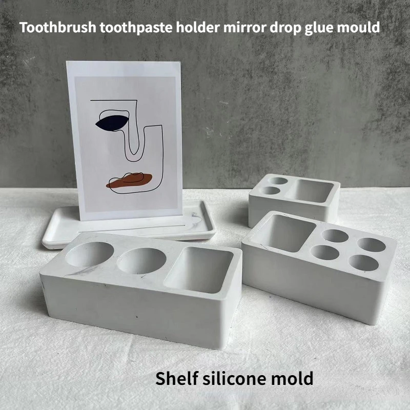 Silicone Toothbrush Toothpaste Holder Mirror Silicone Mold Holder