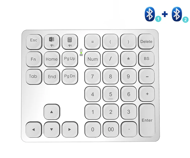 JOMAA 36keys Bluetooth Numeric Keypad Wireless Rechargeable Numpad