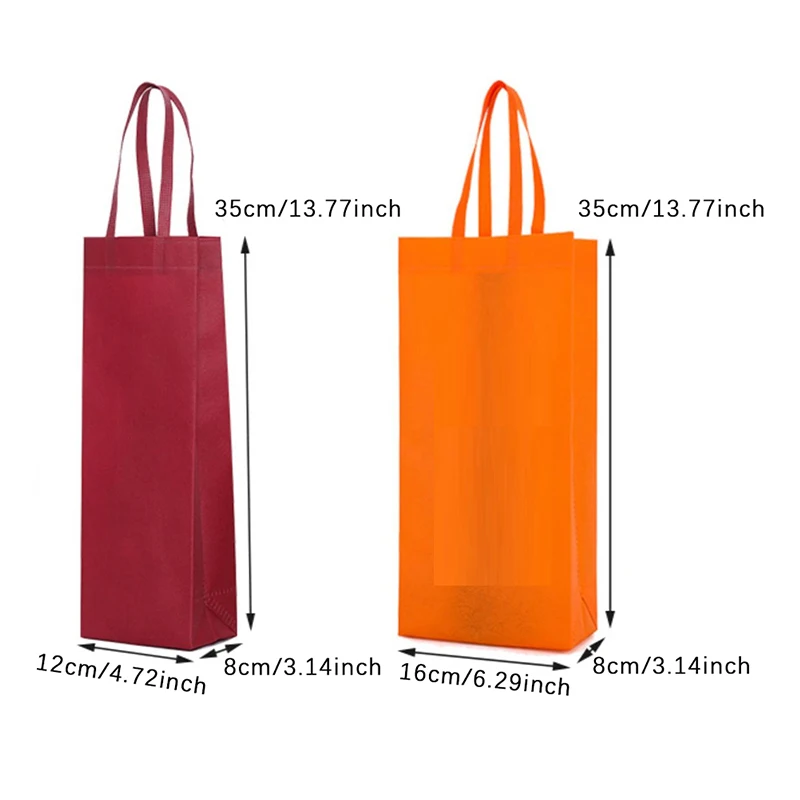 Non-wovens Champagne Beer Waterproof Gift Bag Brand New Color Single Bottle Red Wine Bottle Hand Handle Packaging Pouches
