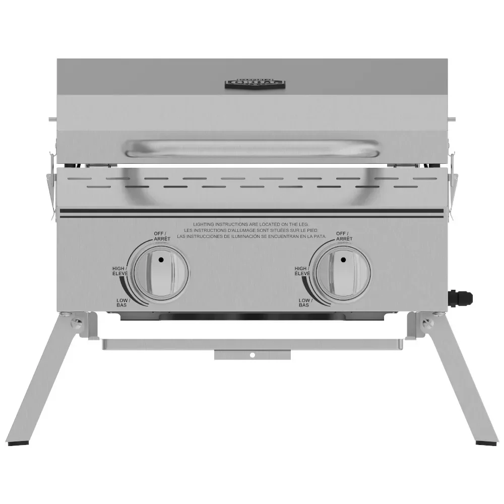 

2 Burner Tabletop Propane Gas Grill in Stainless Steel Camp Supplies Freight Free Camping Stove Barbecue Equipment