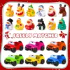 24 Pcs Christmas Jeep Ducks Rubber Ducks, 3.5 Inch Jeep Ducks for Ducking, Jeeps Suitable for 2 Inch Ducks, 12 Christmas Rubber 2