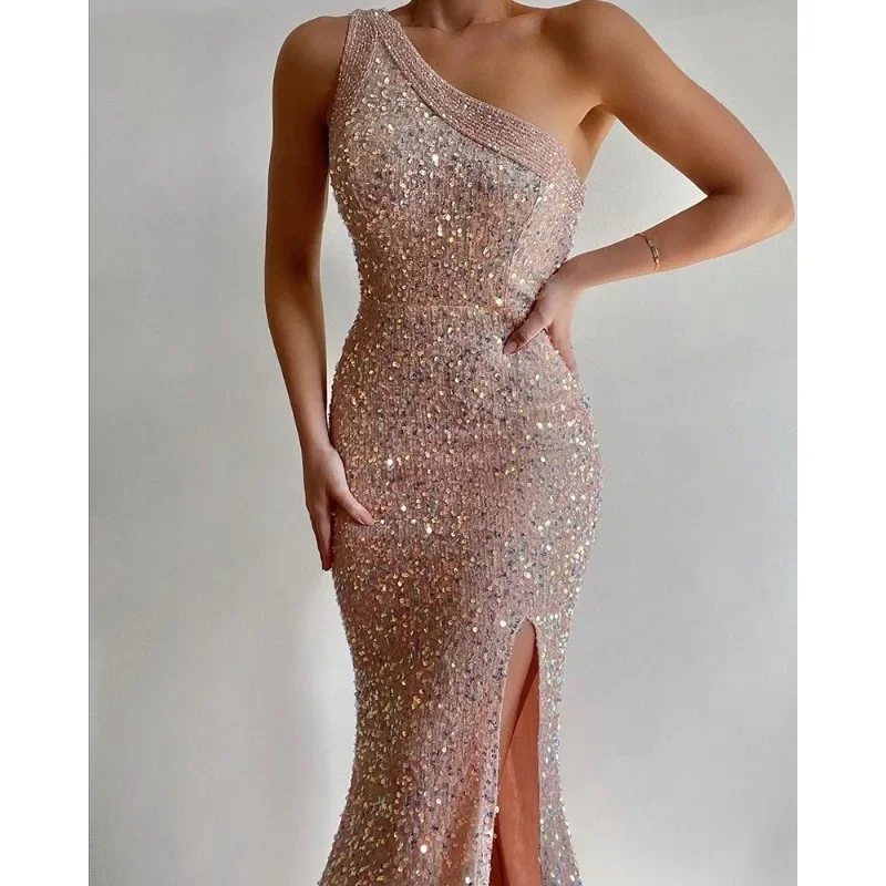 

2023 Color-blocking splicing strapless dress stretchy slimming abrasion temperament hip dresses long dress Slim High Strecth