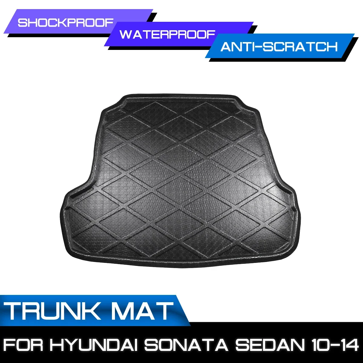 

Автомобильный напольный коврик, ковер для Hyundai Sonata Sedan 2010 2011 2012 2013 2014, задний багажник, грязевая крышка