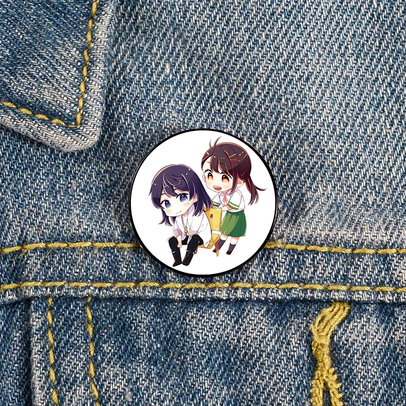 

Japanese anime Suzume no Tojimari Printed Pin cute Brooches Shirt Lapel tote Bag backpacks Badge Cartoon gift brooches pins