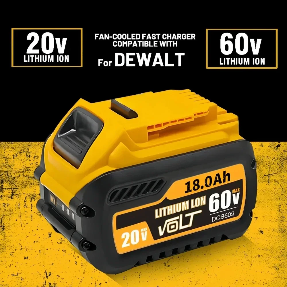 18000mAh Li-ion Battery For DeWalt 20V/60V MAX DCB205 DCB609 DCB547-XJ DCB200 DCB201 Flexvolt, power tool battery,rechargeable battery,battery replacement