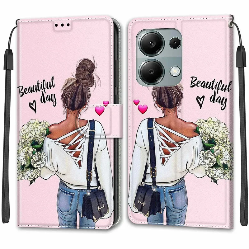 COVER CUSTODIA A LIBRO PER Xiaomi Redmi Note 13 4G +Pellicola in vetro