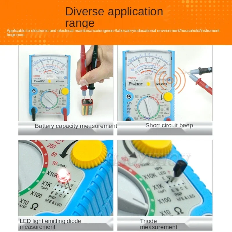 Protective Function Analog Multimeter Safety Standard Professional Ohm Test Meter Tester Analog ProsKit MT -