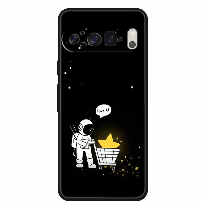 Space-Themed Soft Silicone TPU Phone Case - Astronaut Design