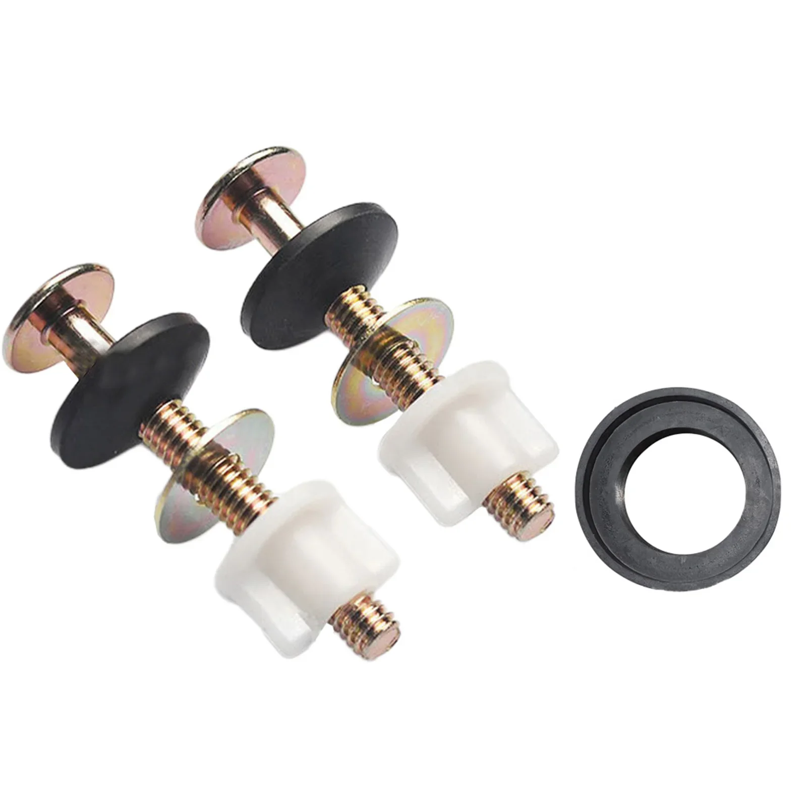 1 Set Toilet Hinge Close Coupling Bolts And Nuts Toilet Cistern Seal Pan Rubber Washer 55mm Hole For Thread On Bottom Of