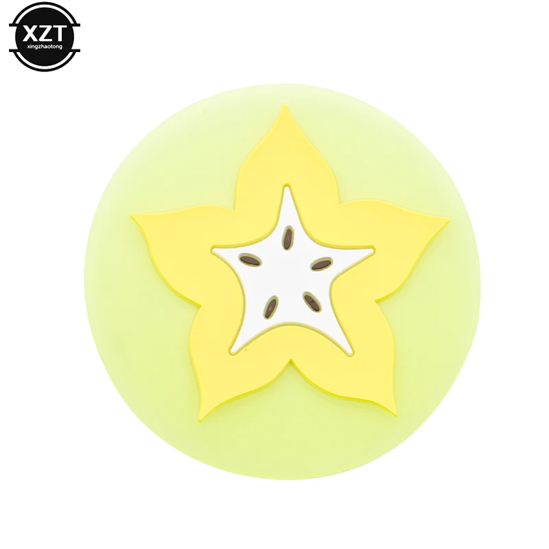 7 Pcs/set Fruit Shape Coaster Novelty Placement for Mugs Cup Table Decoration Stationery Office Accessories School Supplies