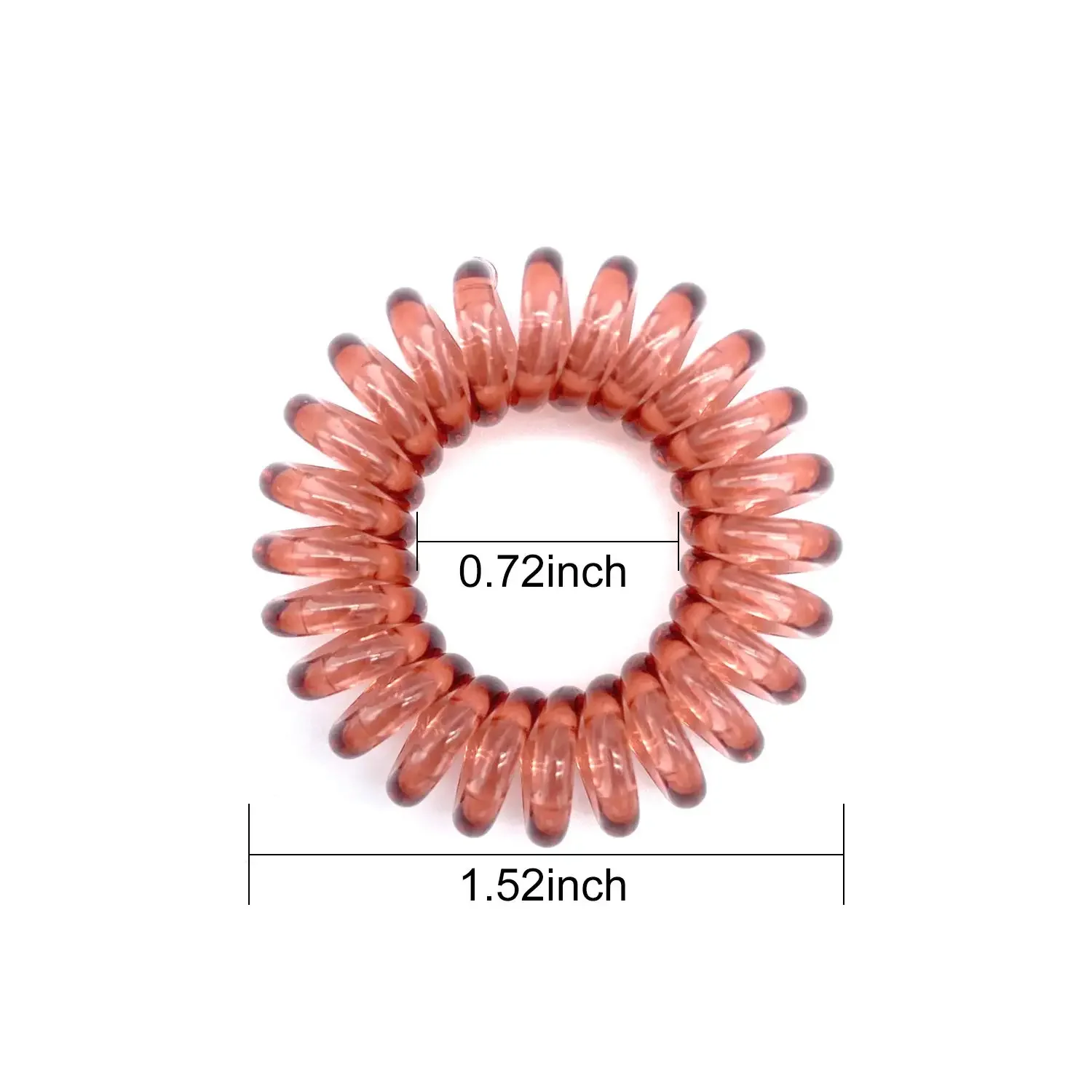 4 Pcs/Box Telephone Wire Elastic Hair Rubber Bands Transparent Spiral Hair Ties Rings Gum for Women Girls Hair Accessories