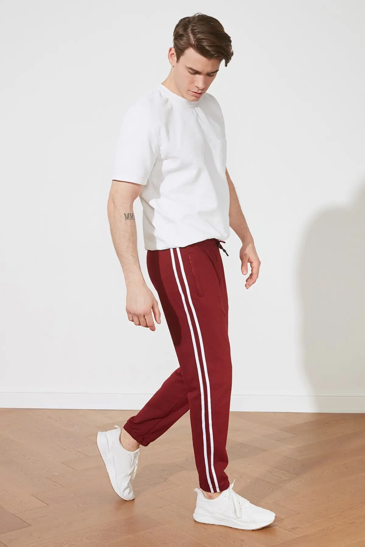Trendyol Male Stripe Sweatpants Cheap Wholesale super special price TMNSS20EA0050 Fitted