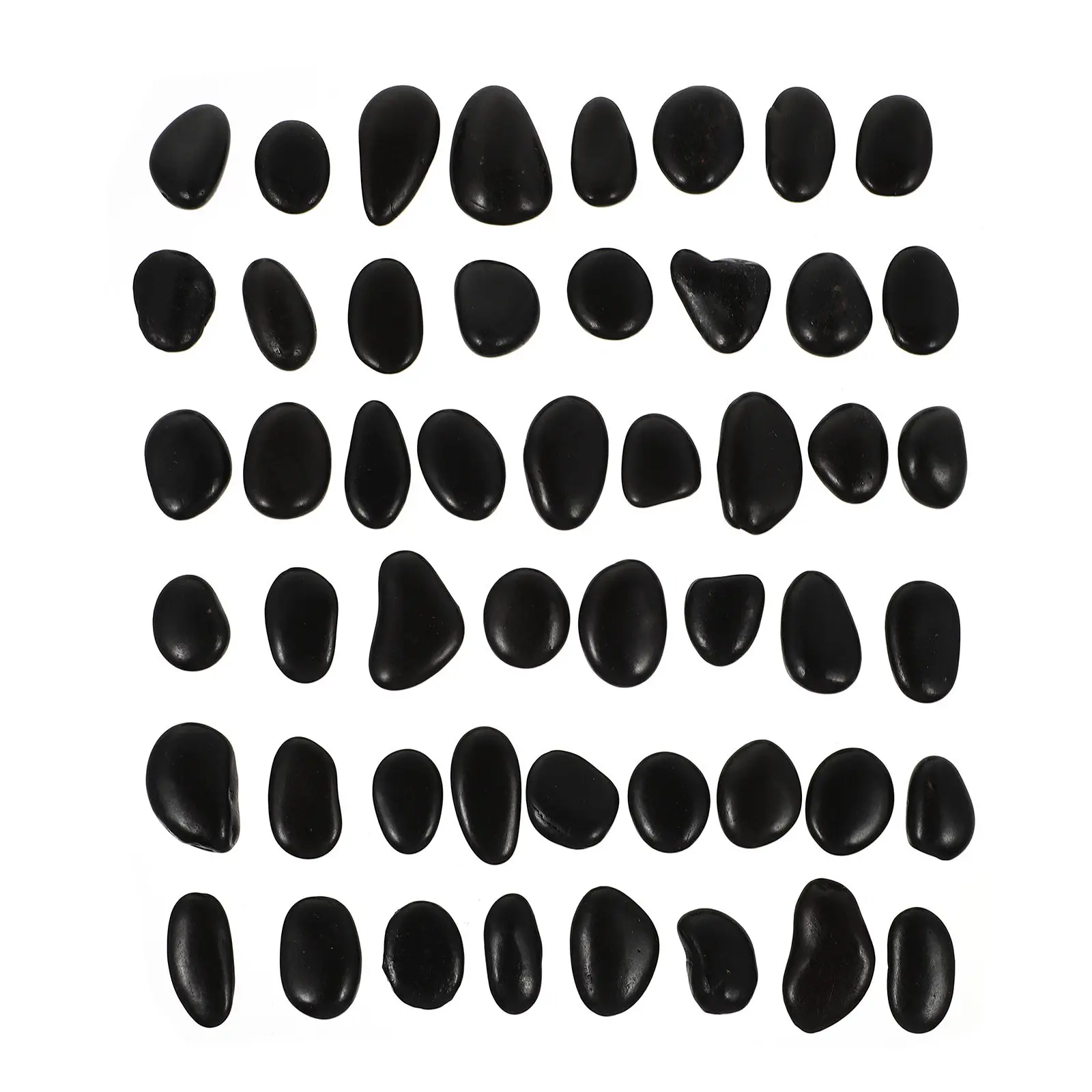 50Pcs DIY 페인팅 스톤 아트 공예 프로젝트를위한 부드러운 평평한 자갈 정원 물고기 탱크 장식 창조적 인 가족 활동 바위