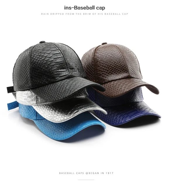 Casquette de baseball en cuir