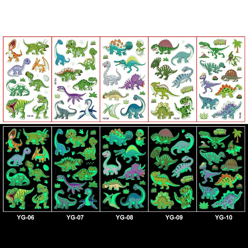 Dinosauři večírek laskavosti chlapci narozeniny večírek dar kreslený dinosauři světelný tetování nálepky klíčenka maska dino večírek děti hraček