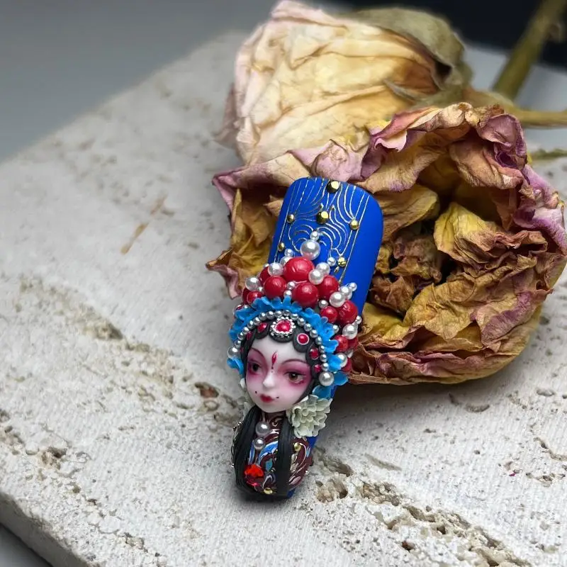 3D 인형 얼굴 몰드 네일 아트 몰드 실리콘 네일 몰드 DIY 쥬얼리 제작 귀여운 소녀 참 장식 도구