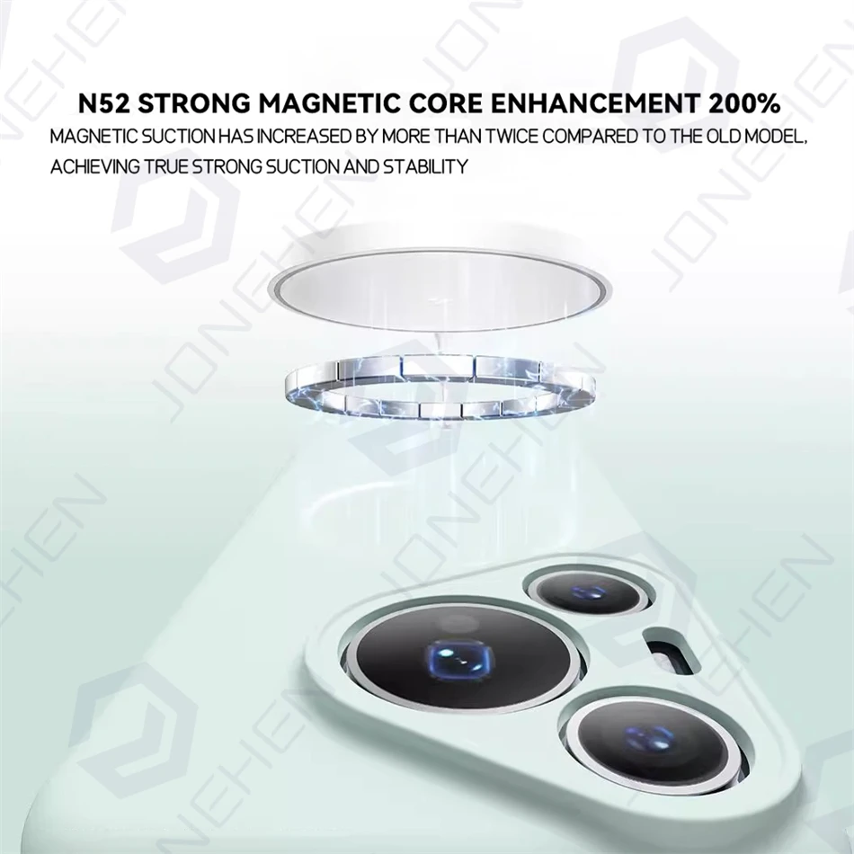 Premium Liquid Silicone Magnetic Shockproof Case - Soft Bumper Cover
