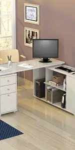 3 drawer washed oak desk