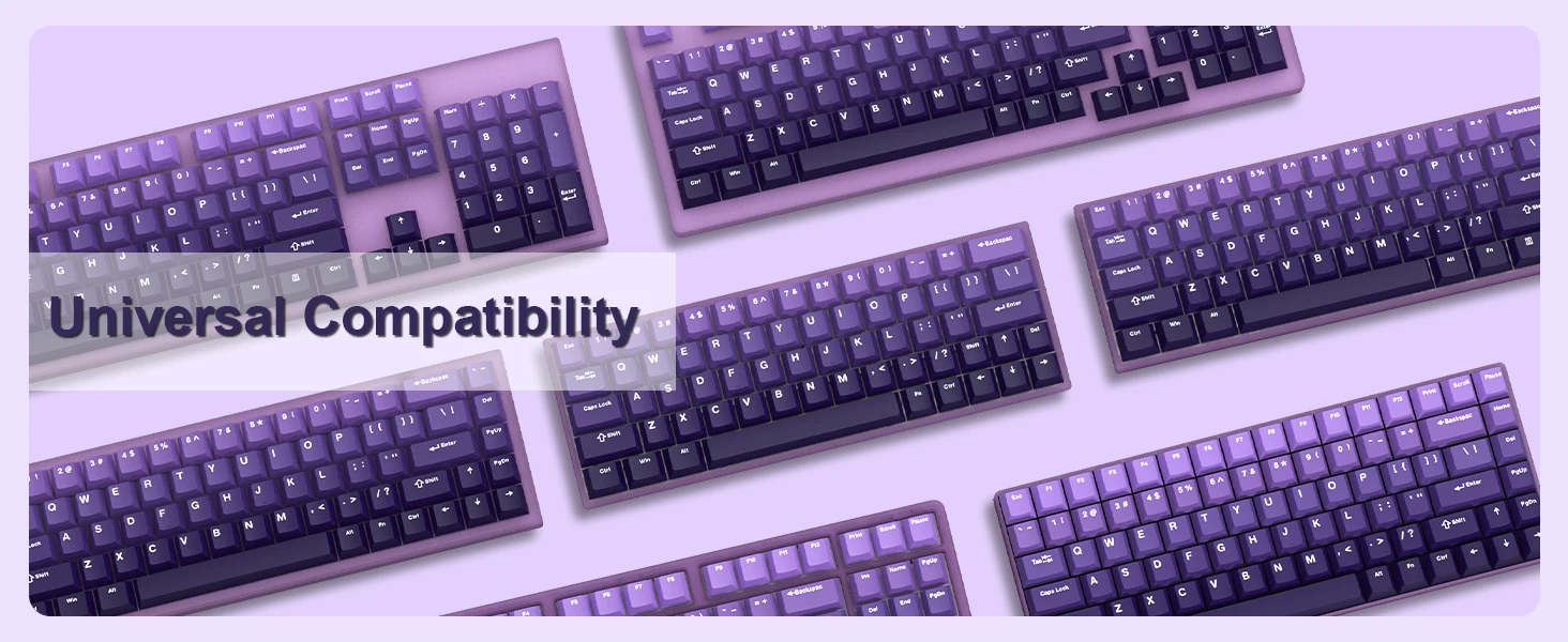 Shot, Cherry Gateron, Switches MX, Gamer, roxo, Perfil, 132 Chaves