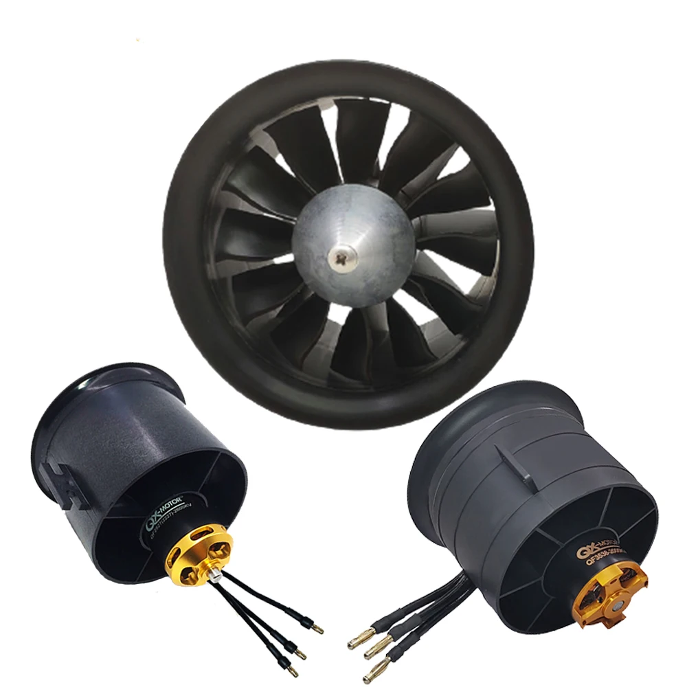 Moteur EDF Ducted Fan 30/50/70/90mm 4S 6S pour RC Avion Drone
