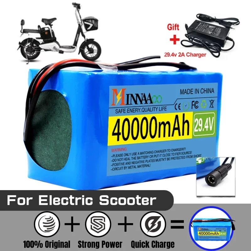 

24V 40Ah Replacement Li-ion Battery Pack 29.4V 40000mAh Electric Bicycle Moped /Electric/Lithium Ion Battery Pack+ 2A Charger