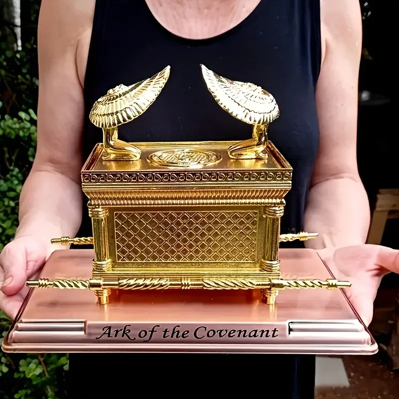Jewish statue Statue Covenant Ark Gilded Copper Brackets Jerusalem Reproduction Jewish Statue Testimony Jewish Gift