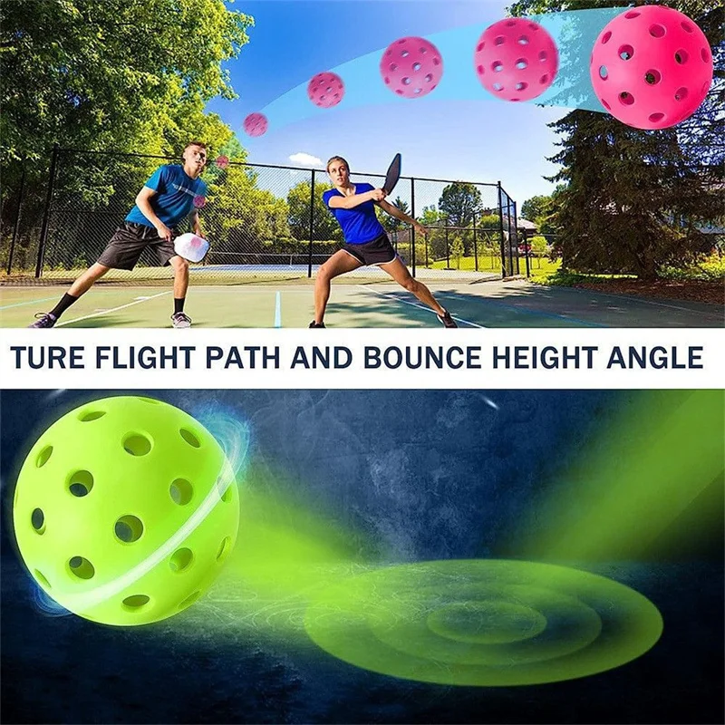 Durable Indoor Pickleball Balls - Set of 3, 6, or 12 - Ideal for Training, Competition, and Practice