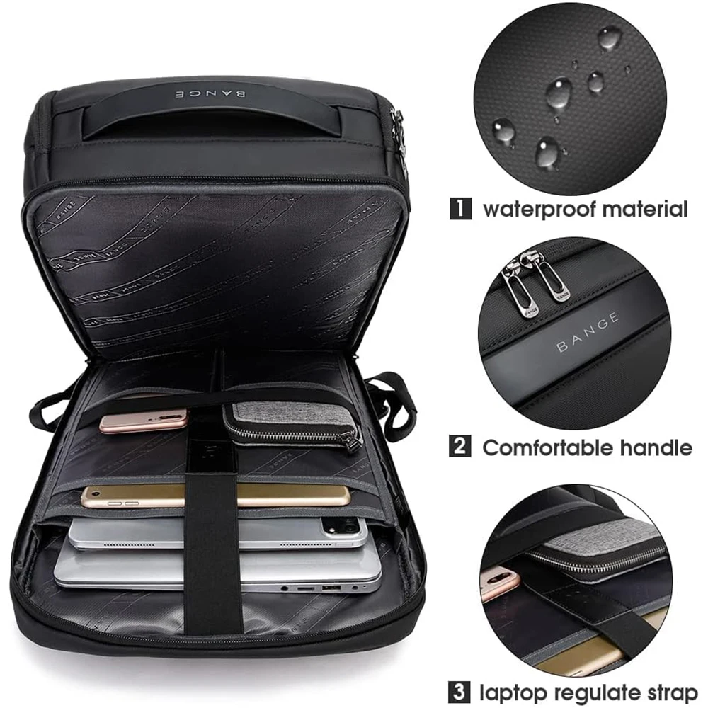 بانج حقائب ظهر للأعمال كمبيوتر محمول 15.6 بوصة متع...