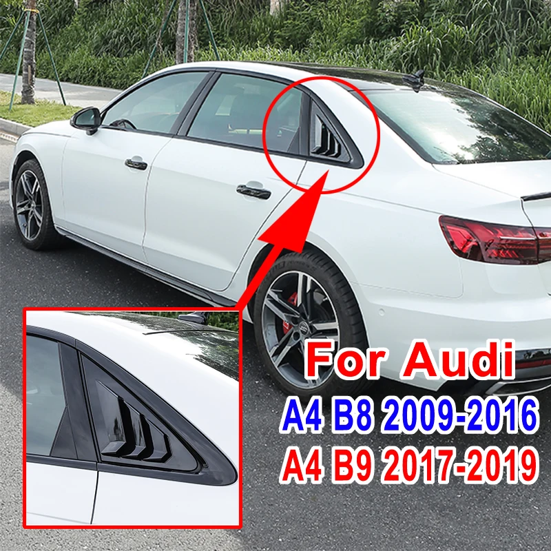 For Audi A4 S4 B8 B9 Saloon Sedan Rear Side Quarter Window Louvers B