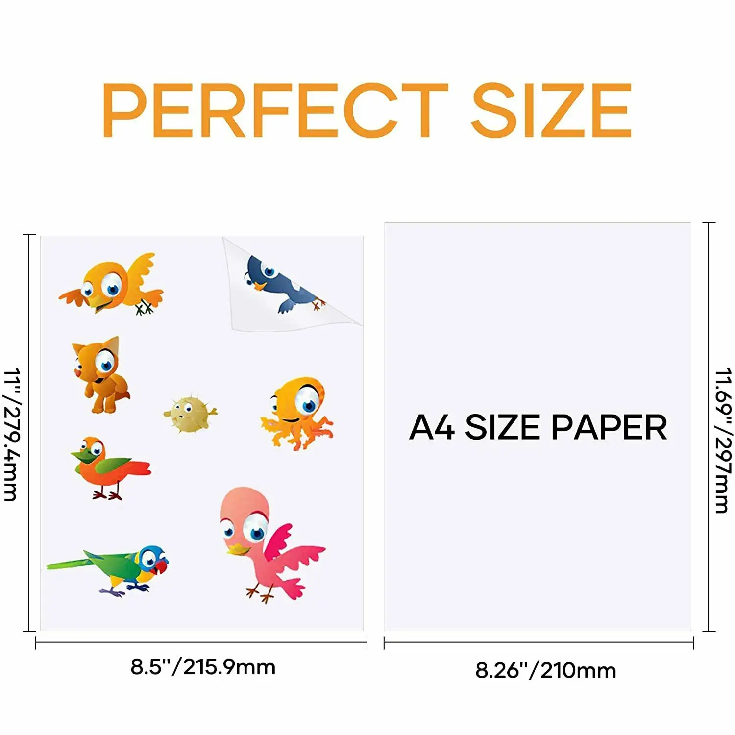 HTVRONT 20PCS Translucent A4 Printable Vinyl Sticker Paper Self-adhesive Copy Paper for Inkjet & Laser Printer DIY 8.5x11 Inch